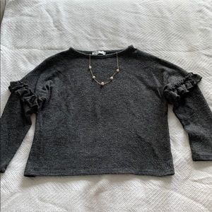 Pinc premium long sleeve sweater in gray